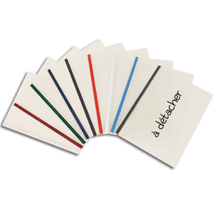 Spinecover avec feuilles à détacher